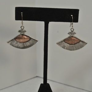 Handcrafted Sterling Silver and Brass Earrings